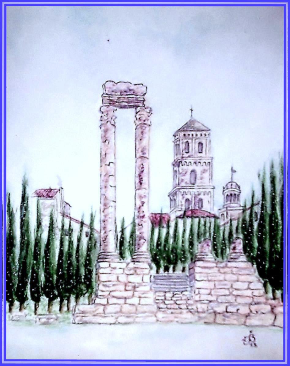 Aquarelle théatre antique