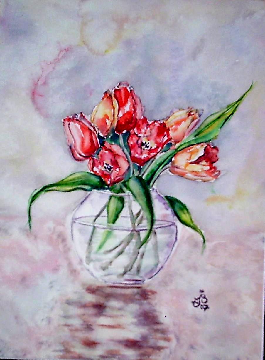 Vase tulipes