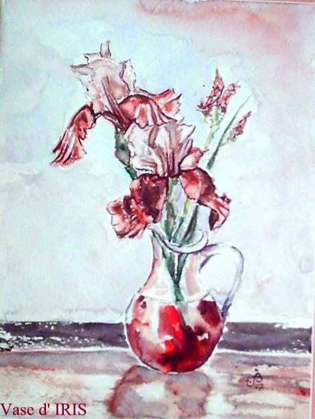 Vase d iris
