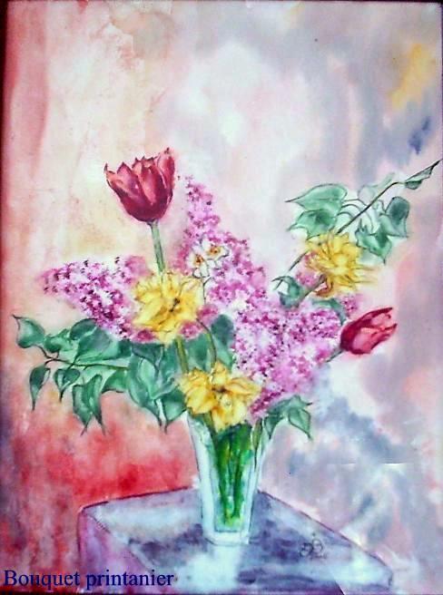 Vase fleurs printemps