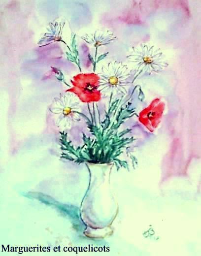 Vase marguerites